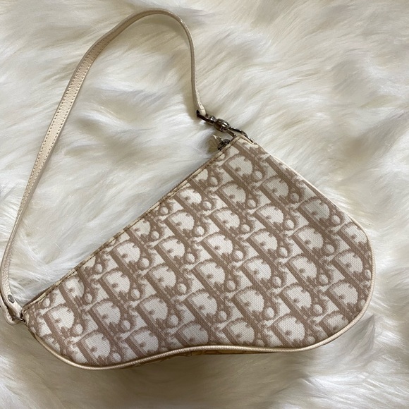 Authentic vintage Dior brown trotter embroidered mini saddle - Picture 9 of 12